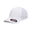 White Flexfit Trucker Mesh Caps